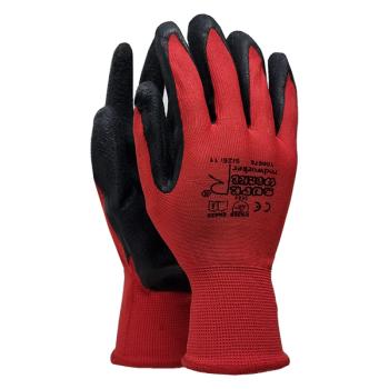 SUPERWORKER REDWORKER Feinstrick Arbeitshandschuhe mit Latexbeschichtung  Gr. 11